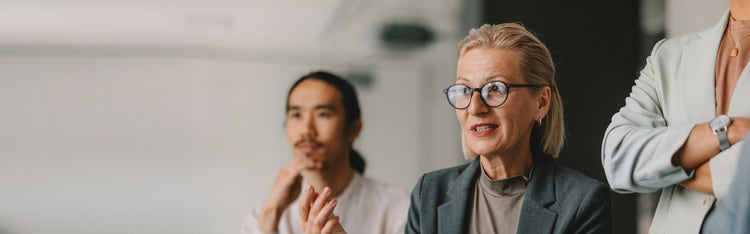 Women discussion in the office